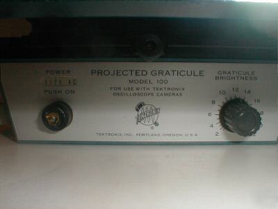Tektronix camera adapter c-12 & model 100 graticule