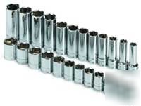 24PC 3/8IN. dr. metric deep 6 pt socket set -s k tools