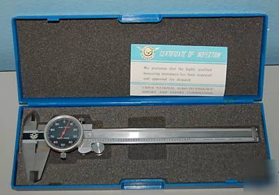 Aerospace dial caliper in case - 0-6 in/0.001 in