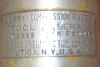 Chicago cp 351 rivet squeezer riveter aircraft work 