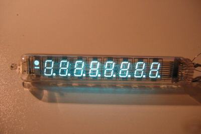 Iv-18 large 8-digit/7-segment vfd nixie tube. 10 tubes