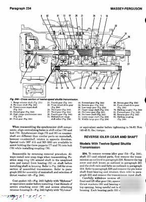 Massey ferguson 340 thru 399 tractor workshop manual