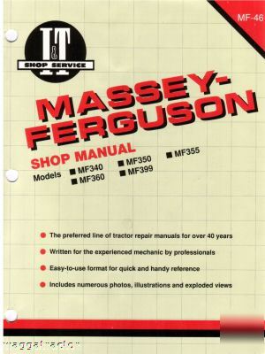 Massey ferguson 340 thru 399 tractor workshop manual