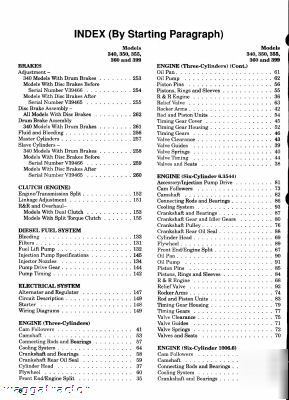 Massey ferguson 340 thru 399 tractor workshop manual