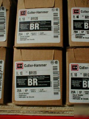 New BR120 1P 20A 120VAC cutler hammer circuit breaker 
