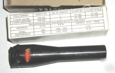 New valenite r-8 indexable face mill bridgeport * *