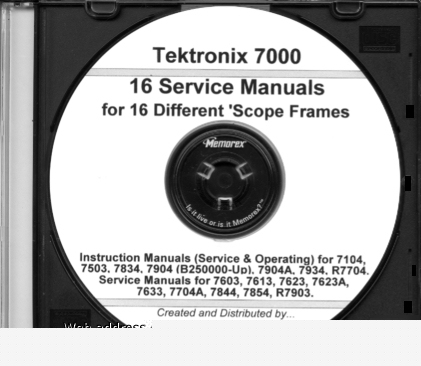 Tek 7000 series 16 service manuals for 16 scope frames