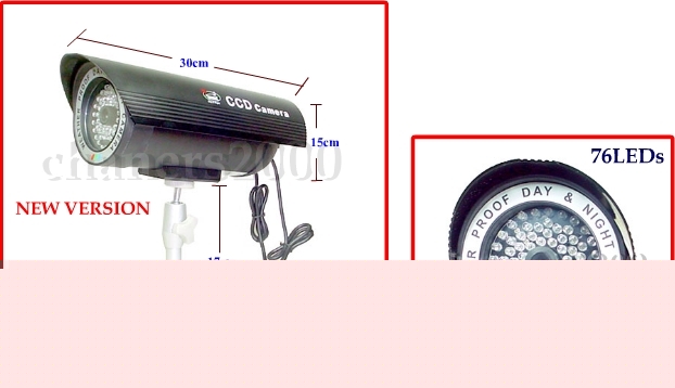 Waterproof cctv 77LED sony color ccd infrared camera
