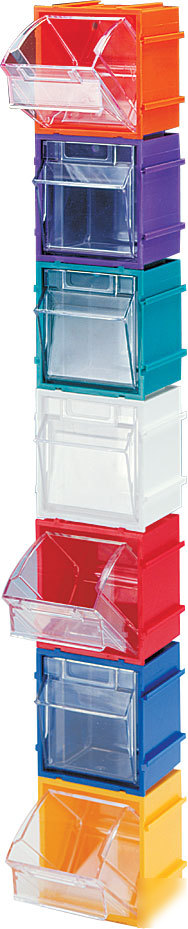 Wise tip out storage craft toy bin stackables teal 9