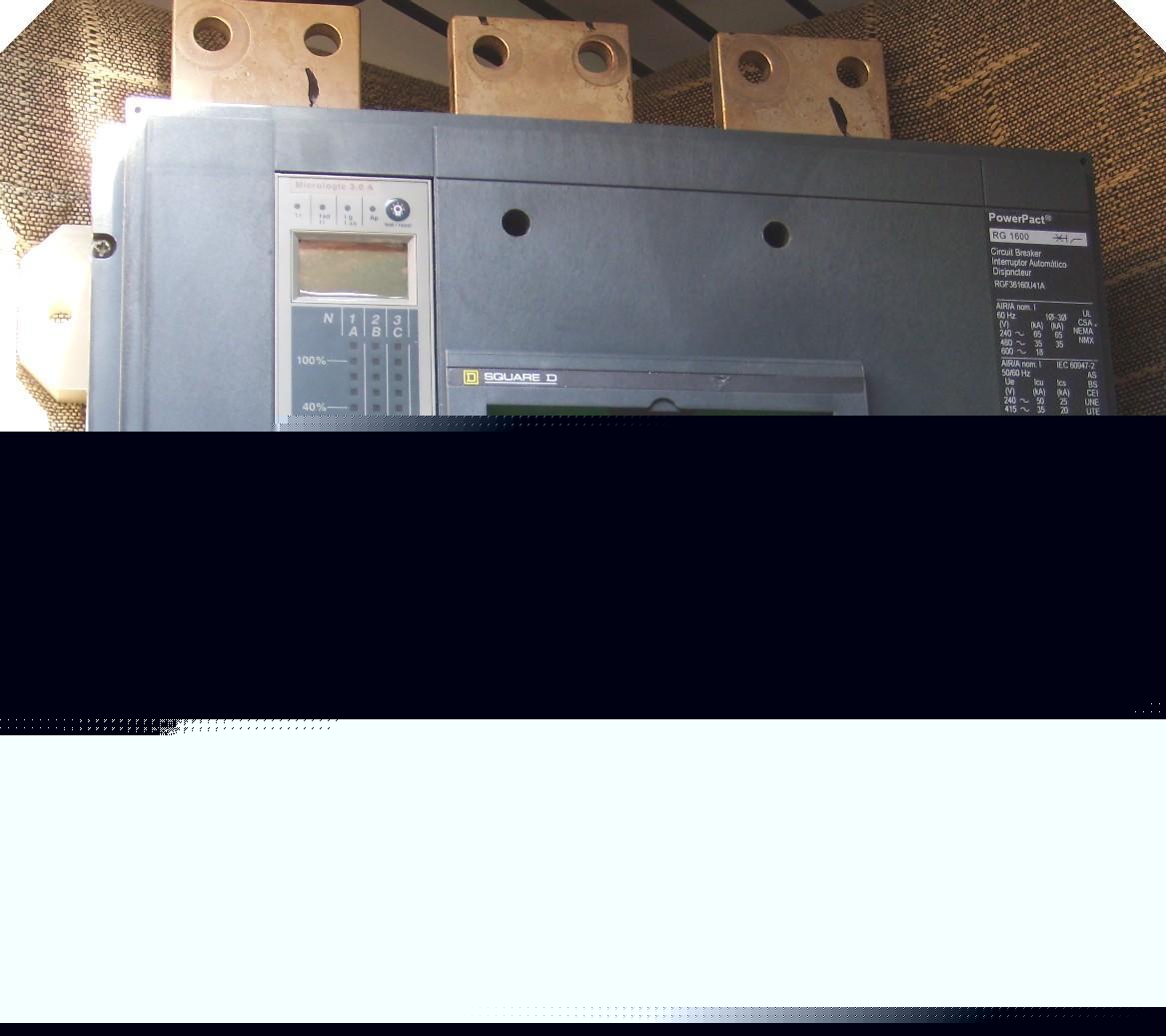 Square d RGF36160 breaker 1600 amp 600 volt 3 pole