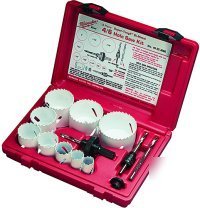 13 pc. 3/4 to 2-1/2IN. hole saw kit