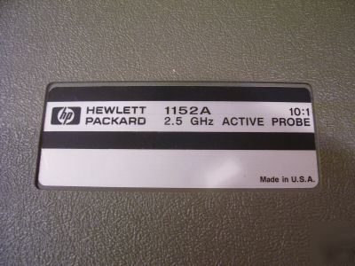 Agilent 1152A 2.5GHZ active probe hewlett packard hp 