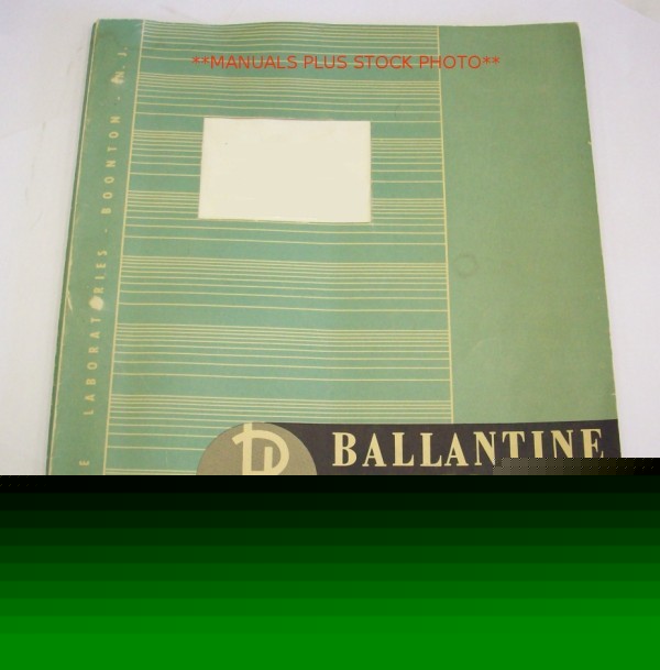 Ballantine 3036A/3036B op/sv manual - $5 shipping 
