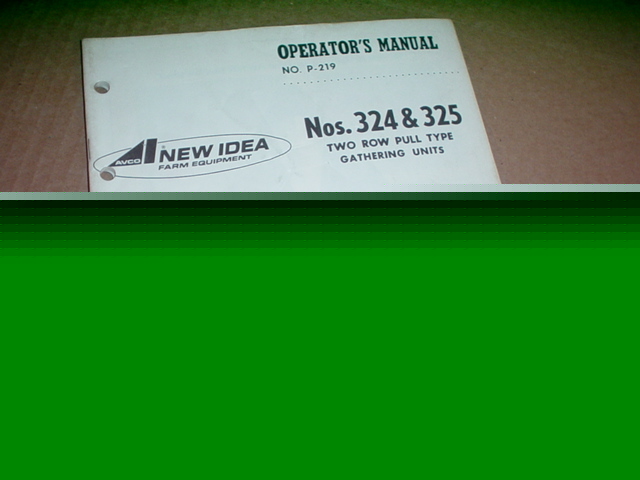 New idea 324 325 2 row corn picker operator manual