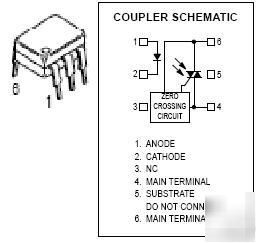 Opto isolator motorola MOC3041 MOC3042 MOC3043
