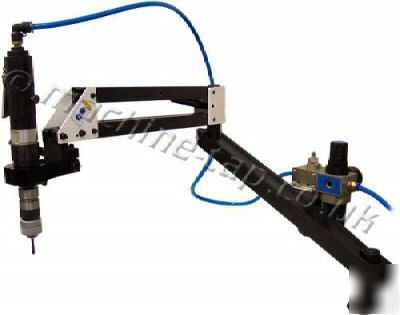 Pantographic tapping arm & pneumatic motor quick collet