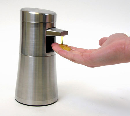 Stainless steel hands free touchless soap dispenser