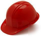 4 pt. snap lock suspension hard hat-red