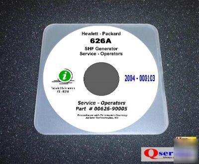 Hp 626A rf generator service - ops manual