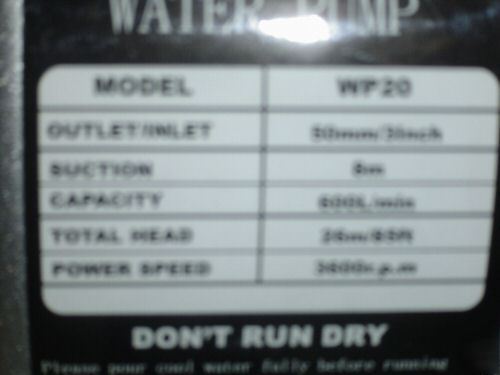 New packer brothers water pump trash gas 3