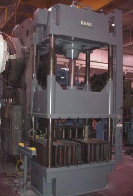 150 ton dake 4-post hydraulic downacting press, stk# 63
