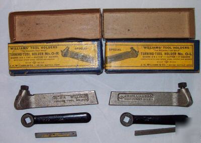 2 williams' tool holders o-l & o-r w/cutters & wrenches