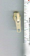 #5 coil zipper locking pulls beige 100 pce wholesale