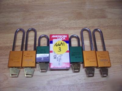American locks 2 styles 6 locks with keys machinery 