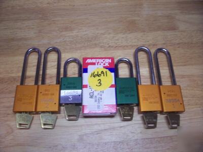 American locks 2 styles 6 locks with keys machinery 