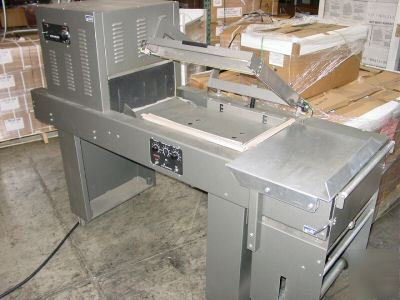 Clamco l-bar sealer w/ heat tunnel/ shrink wrap machine
