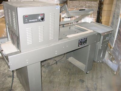 Clamco l-bar sealer w/ heat tunnel/ shrink wrap machine