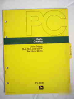 John deere 184 186 186W fertilizer unit parts catalog