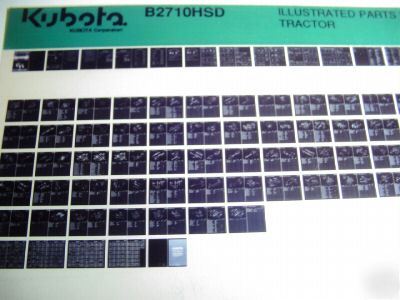 Kubota B2710HSD tractor parts catalog microfiche fiche