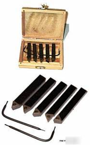 Lathe indexable carbide tool bit set 1/4