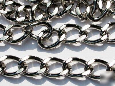 Metal bag purse chains 15X10X2.5MM nickel 50M GD10F-nl