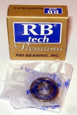 R4-1RS premium ball bearings, 1/4 x 5/8, seal one side