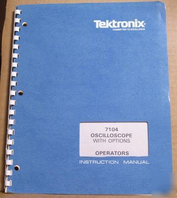Tek tektronix 7104 original operating manual