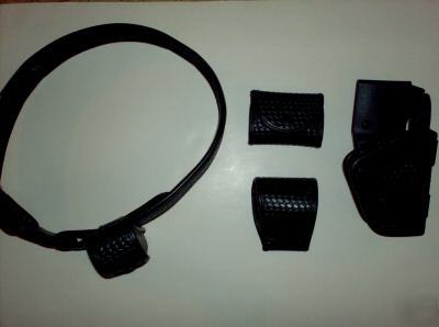 Uncle mike's mirage basket weave duty belt+ accessories