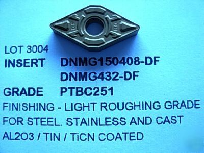 DNMG432-df DNMG150408-df carbide inserts # 3004