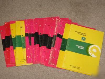 Lot of 20 original john deere operator manuals