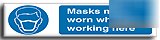 Masks worn here sign-adh.vinyl-300X75MM(ma-068-aj)