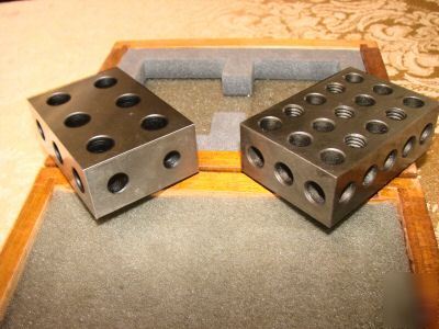 Mitutoyo machinist 1-2-3 block set with case #961-911