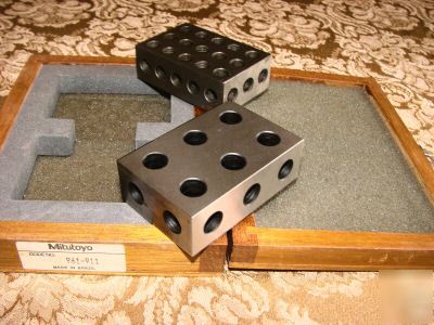 Mitutoyo machinist 1-2-3 block set with case #961-911
