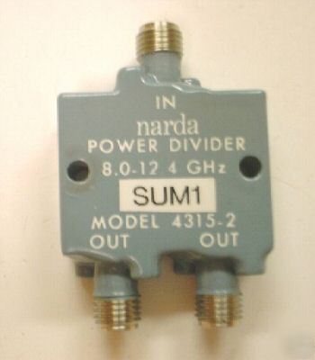 Narda 4315-2 8 - 12.4 ghz 2-way sma power divider