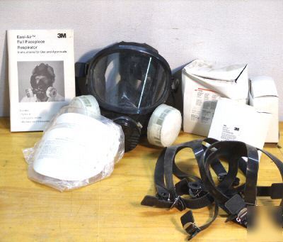 New 8PC lot 3M 7800 7800S full mask respirator & parts 