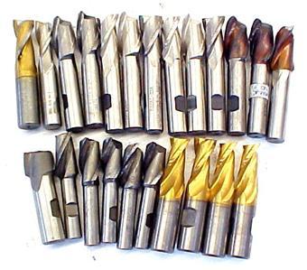 New lot of 23 hss end mills ~ 5/8