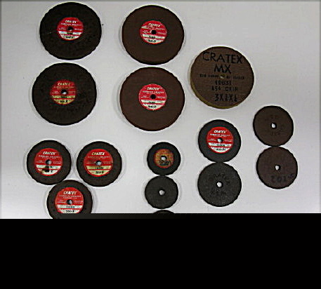 Rubberized abrasive wheels lot of 16 assorted cratex
