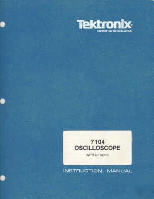Tek tektronix 7104 oper. & service paper reprint manual