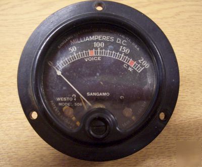 Vintage recording studio ampere meter by sangemo elect