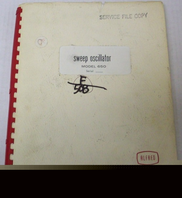 Alfred electronics 650 sweep oscillator op/svc man